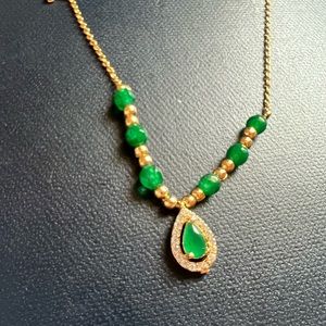 Green emerald bracelet